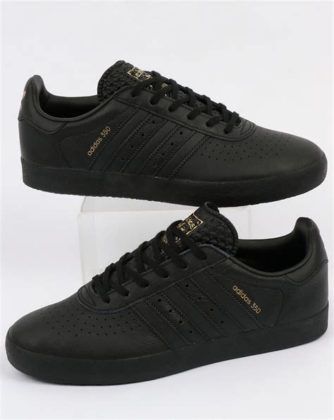 adidas black leather shoes